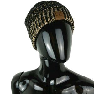 Black and Gold Beanie